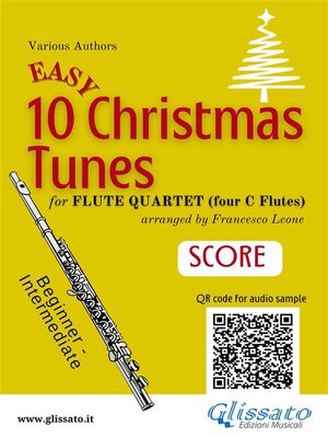 cover image of Flute Quartet Score "10 Easy Christmas Tunes"